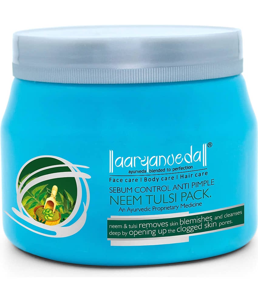Aaryanveda Neem Tulsi Face Pack, Fights Acne, Dark Spot, Reduces Oiliness & Acne Prone Skin 400g