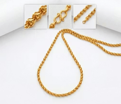 Mugappu Gold Plated Chain | Necklace Thali Chain | AD chain for Women and Girls
