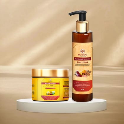 Kumkumadi Sunshield & Kumkumadi Body Lotion Combo-in