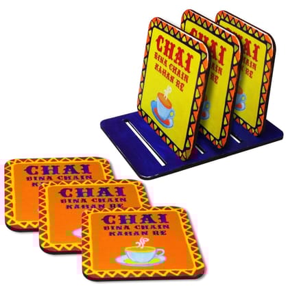 Pop Art on Square Tea Coasters with Stand DIY Kit by Penkraft