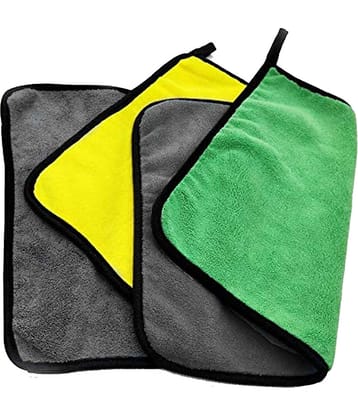 Bizarro.in Multicolor 800 GSM Microfiber Cloth For Automobile ( Pack of 2 )