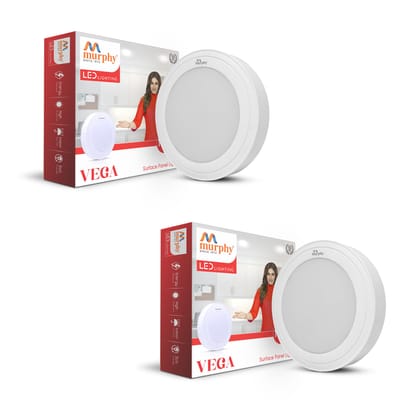 Murphy 15W Vega Round Surface Panel Light-Warm White / Pack of 2