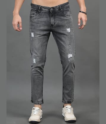 Paul Street Slim Fit Distressed Men's Jeans - Light Grey ( Pack of 1 )