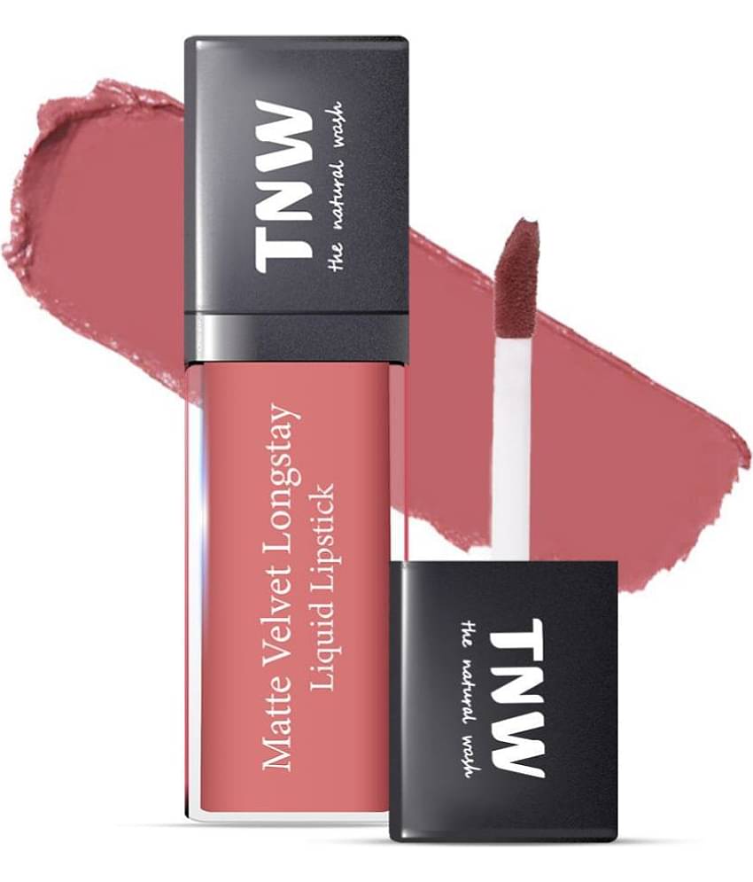 TNW - The Natural Wash Matte Velvet Longtay Liquid Lipstick(01) Blush Nude Pink, 5Ml