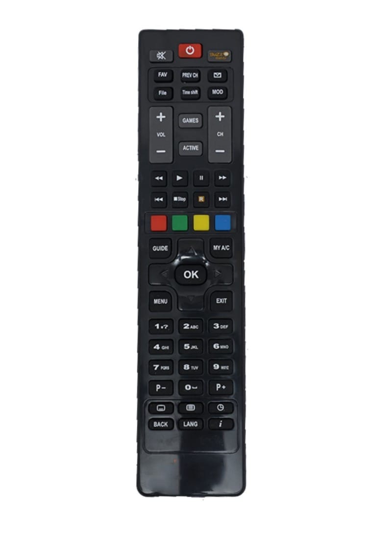 DTH Set Top Box Remote (With Recording), Compatible with Dish TV Plus Hd Set Top Box Remote-Old Remote Functions Must Be Exactly Same (Color Multicolor)