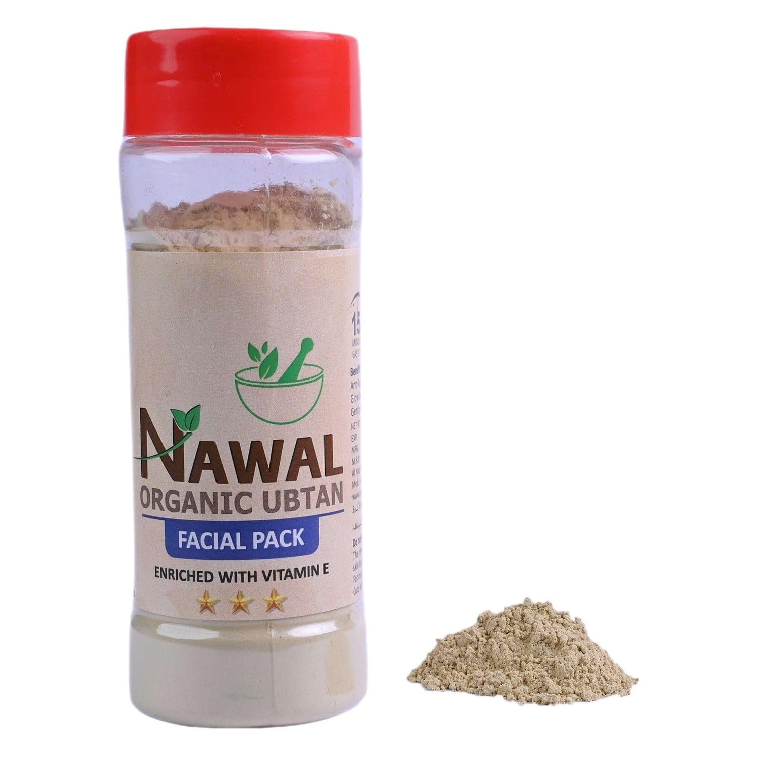 alNaqi Nawal Organic Ubtan Facial Pack 50g - Traditional Ayurvedic Face Mask for Natural Glow, Turmeric & Saffron Dhoop Powder for Skin Brightening & Tan Removal