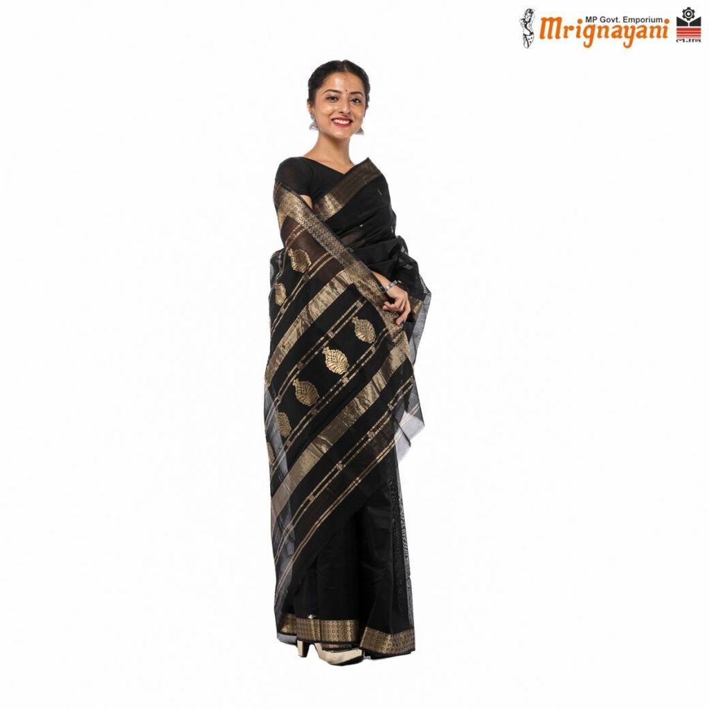 HANDLOOM MAHESHWARI SILK SAREE WITH BLOUSE (SKU - 3S0102030422,SAREE-1084) - Sarees | Buy online on ZillyBuy