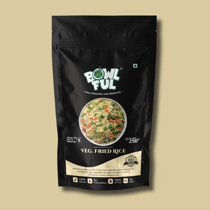 Bowlful Veg Fried Rice - 70g Net, Aromatic Indo-Chinese Vegetable Fried Rice Bowlful Veg Fried Rice - 70g Net, Aromatic Indo-Chinese Vegetable Fried Rice