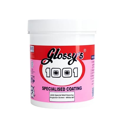 1001 Special Wall Paint for Projector Screen  White WT | High Gain Projector Screen Paint for Home Theater, Office & Classroom Wall Projection | 1L