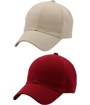 Zacharias - 100% Cotton Multi Color Men's Cap ( Pack of 2 )