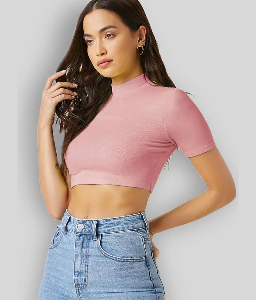 Dream Beauty Fashion Women's Polyester Crop Top ( Maroon )