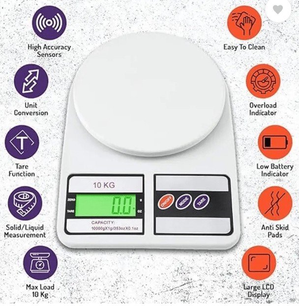 Orld Digital Kitchen Food Weighing Scale Weighing Scale (White)