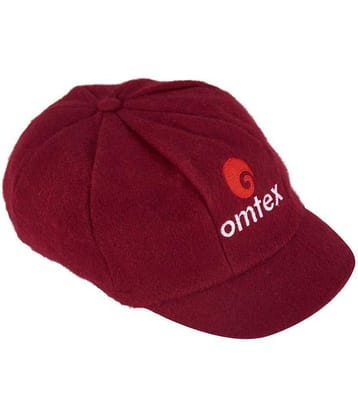 Omtex Red Embroidered Cotton Caps