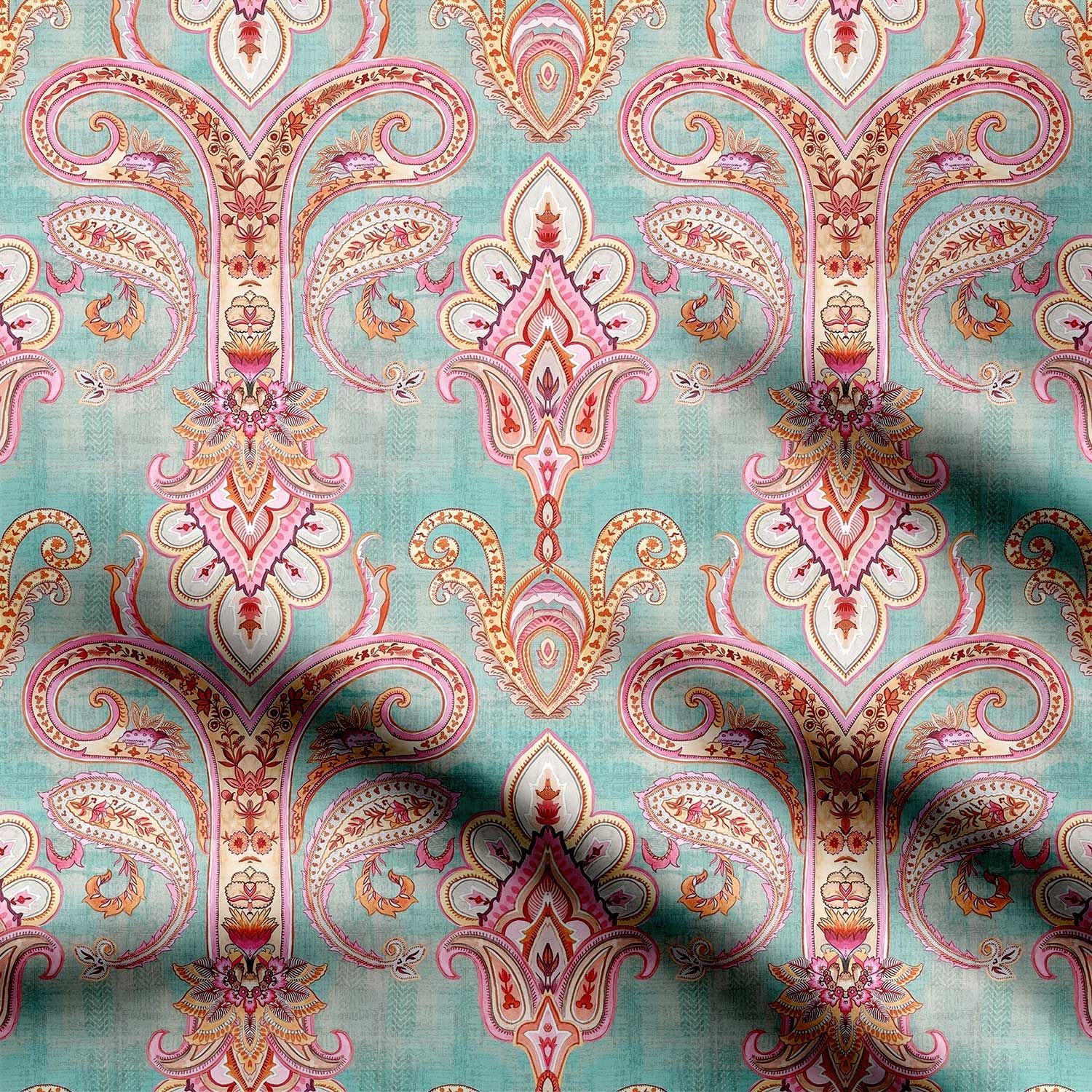 Gentle Flow Print Fabric-Cotton