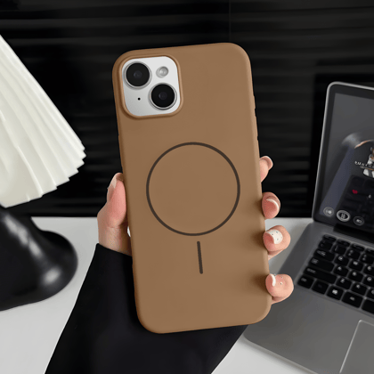 SiliconeX MagSafe cover-iPhone 13 / Brown