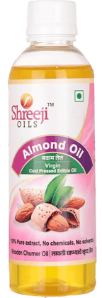 Shreeji Oils Sweet Almond Virgin Cold Pressed Edible Oil, 500 ml