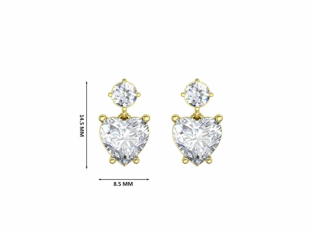Illuminating Heart Drop Solitaire Earrings