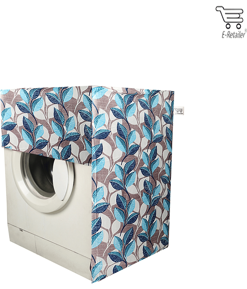 E-Retailer Single Polyester Blue Washing Machine Cover for Universal 7 kg Front Load