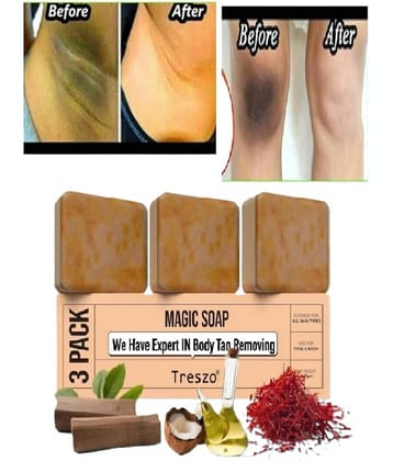 Treszo Skin Whitening GHAR SOAPS Magic Soap Refreshing Skin Soap for All Skin Type ( Pack of 3 )