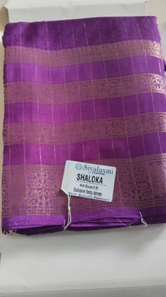 Womens Silk Saree With Blouse Piece Banarasi Style