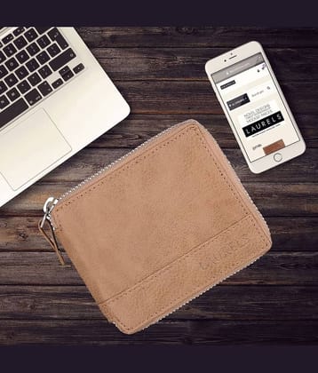 Laurels Leather Beige Casual Regular Wallet