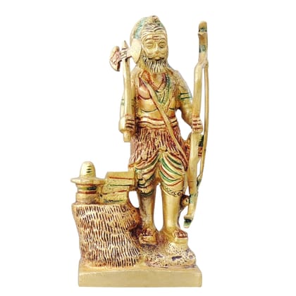 Brass Parshuram Ji Idol – Lord Parshuram Brass God Statue For Home Mandir, Height : 7 Inch (BSMAS1339 A)