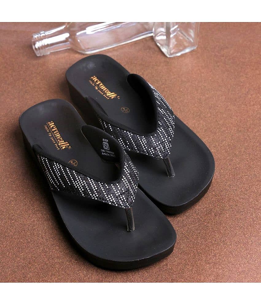 Aerowalk Gold Women's Leather Slipper