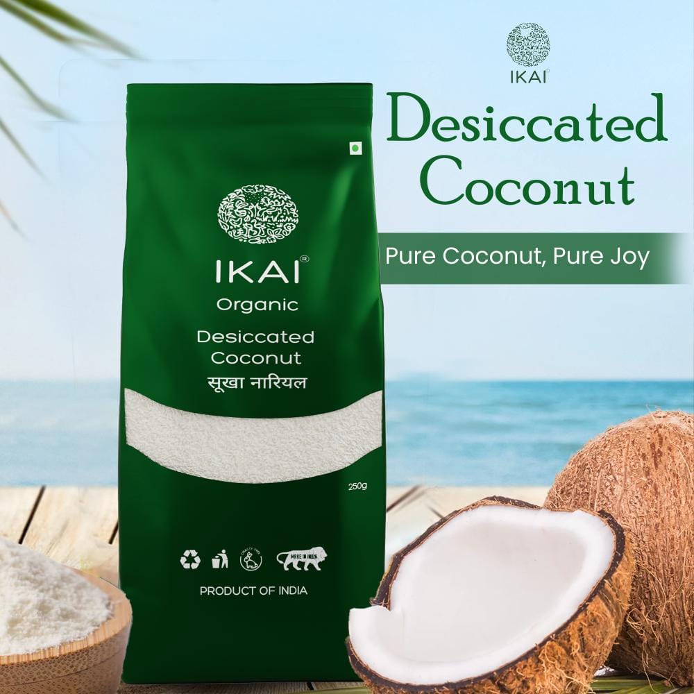 Natural Desiccated Coconut | High Fibre | Healthy Fats | Unsweetened | 250g