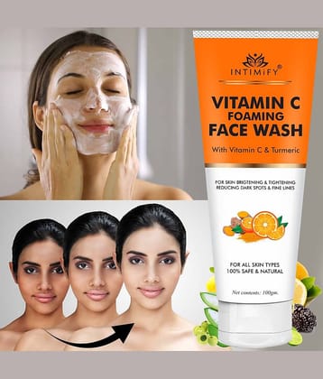 Intimify Vitamin C Oil Removal Face Wash, Tan Removal, Skin Brightening Face Wash, 100 Gms