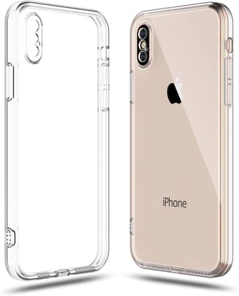 JGD PRODUCTS for iPhone X/iPhone Xs Premium Transparent Hybrid Soft Slim Dust Proof Back Case Cover with Camera Protection JGD PRODUCTS for iPhone X/iPhone Xs Premium Transparent Hybrid Soft Slim Dust Proof Back Case Cover with Camera Protection - Transp