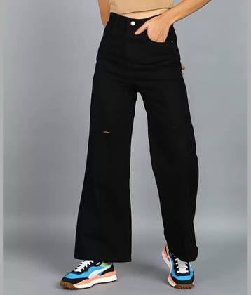 DKGF Fashion - Black Denim Bootcut Women's Jeans ( Pack of 1 )