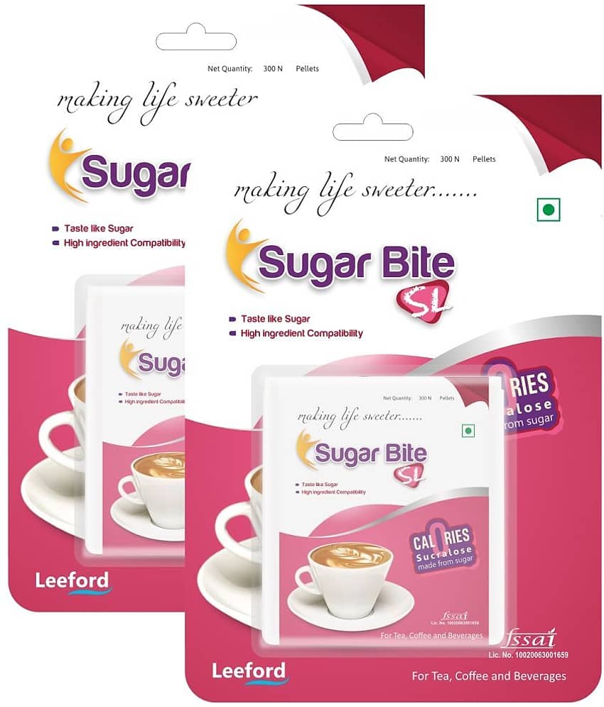 SUGAR BITE Sugar Substitute Tablets - Low-Calorie Sweetener, 40g Each (Pack of 2)