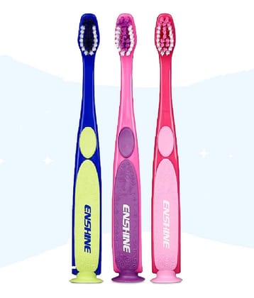 Enshine Infant to Toddler Toothbrush, Gum Protection, Easy Grip for 12+ Months Kids (Pack Of 3)