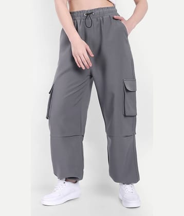 Broadstar Pack of 1 Polyester Baggy Women's Joggers ( Dark Grey )
