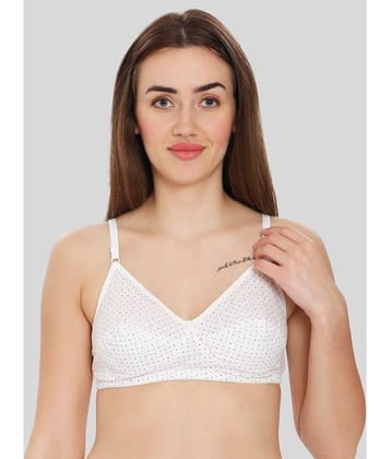 ILRASO Cotton Blend Non Padded Women's T-Shirt Bra ( White )
