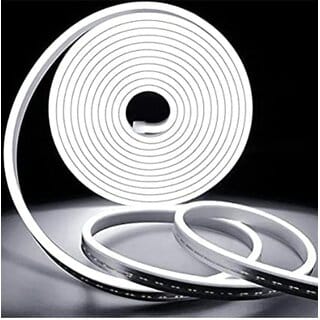 Charkee  Neon Rope Light Silicon DC Light. This 5 Meter/16.4 Feet long flexible and waterproof decorative light (Neon White)