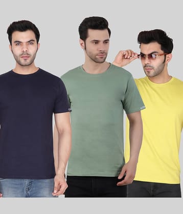 Comey Pack of 3 100% Cotton Regular Fit Men's T-Shirt ( Multicolor )