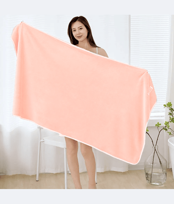 Midastra Pack of 1 Microfibre 400 -GSM Bath Towel ( Peach )