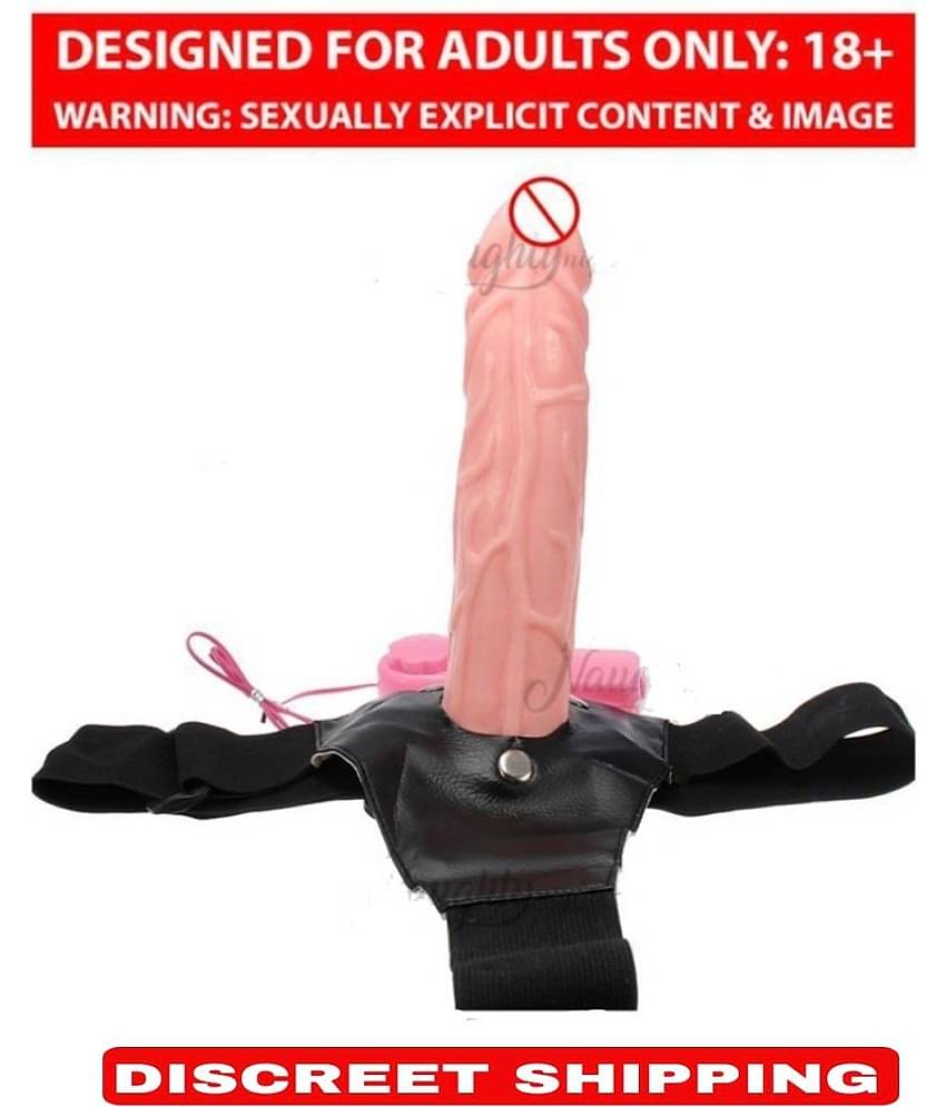 kamahouse 7 inch Big Hollow Strap On Dildo with Vibration and belt Female Sex Toy