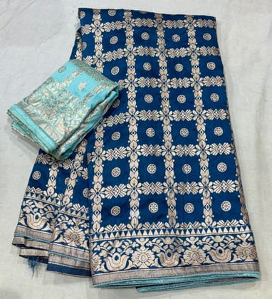 Dola silk fabric  with 2side havi  zari border Sarees
