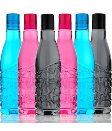 2Mech 2Mech Crystal design water bottle set of 6 Multicolour Plastic Fridge Water Bottle 1000 mL ( 6 )