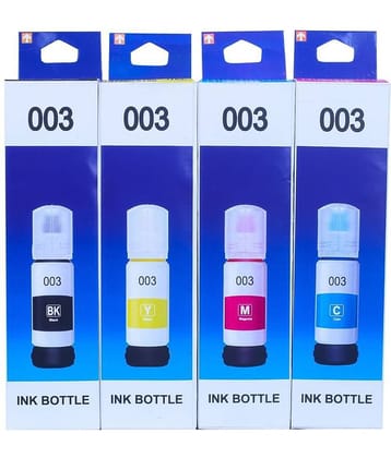 TEQUO 003 L3116 EPS0N Multicolor Pack of 4 Cartridge for Ink Printers Models: L3110, L3100, L3101, L3115, L3116, L3150, L3151, L3152, L3156