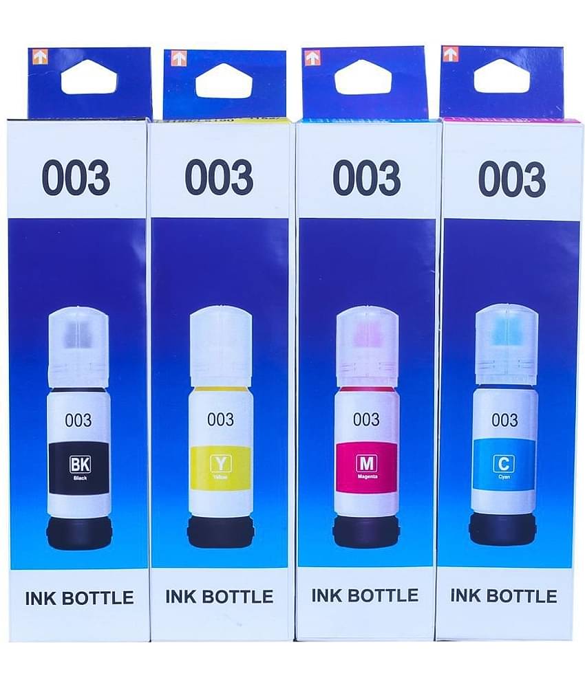 TEQUO 003 L3116 EPS0N Multicolor Pack of 4 Cartridge for Ink Printers Models: L3110, L3100, L3101, L3115, L3116, L3150, L3151, L3152, L3156