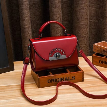 WOMEN VINTAGE STITCHING RIVET DECORATIVE FLAP SADDLE BAG WOMEN VINTAGE STITCHING RIVET DECORATIVE FLAP SADDLE BAG