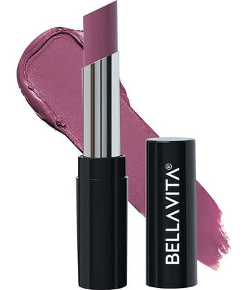 BellaVita Comfort Matte Priming Lipstick Intense Colour Creamy Matte Finish Intense Glide Advance Color Locking Technology Talc Free Rusty Pink 3.5 gm