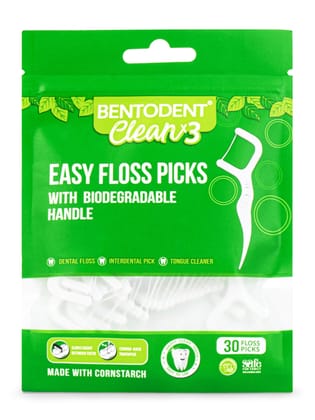 Biodegradable Dental Floss Picks- 30 Pcs-Pack of 1