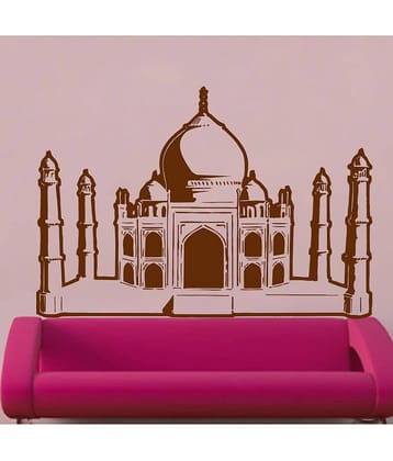 Decor Villa Big Tajmahal PVC Wall Stickers