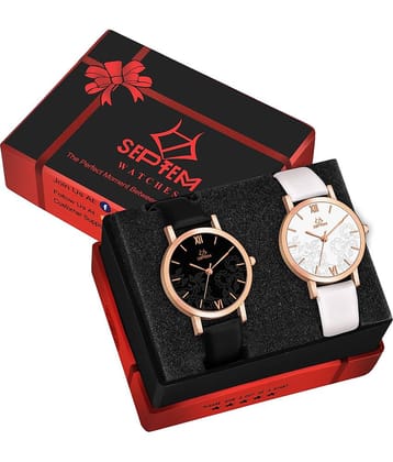 Septem Multicolor Leather Analog Men's Watch