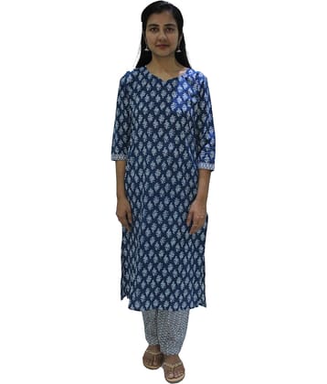 miravan Cotton Kurti With Palazzo - Stitched Suit