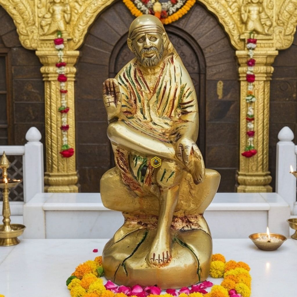 Brass Showpiece Sai Baba God Idol Statue (BSMAS1351 C)